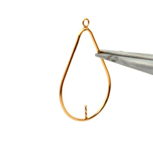 14KGF tear drop W/ peg, SKU#4003506P