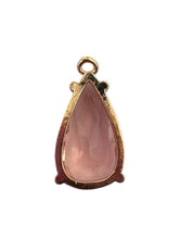 Pink tear drop crystal charm, SKU#M2152pink
