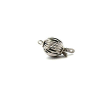 Solid White gold bead clasp, 8mm, SKU#A008C-W