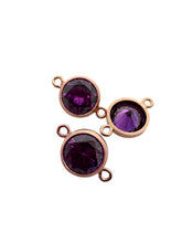 4mm,Gold Filled, 3A, Cubic Zicronia Bezel Connector 
SKU#4005780M6