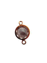 6mm Rose Gold Filled, 3A, Cubic Zicronia Bezel Connector 
SKU#4005781M4