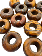 Tiger Eye Donut Jade Beads, Sku#BG70