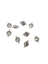 3mm, sterling silver , 3A, Cubic Zicronia Bezel Connector 
SKU#5030CM4