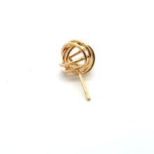 10.0mm open knot post earring, 14KGF, SKU#400K10P