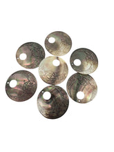 Carved round mother of pearl, SKU#M3657