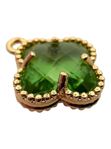 Green four leaf clover charm, SKU#M2158-21