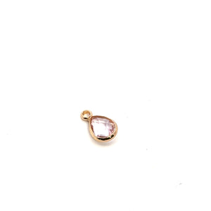 Clear tear drop shape crystal charm, SKU#M2140clear