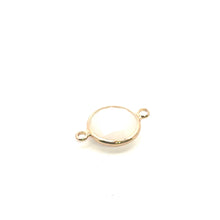 White circle crystal charm double ring. SKU#M2148white