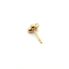 3ball ( 3.0mm ) Post earring with ring, SKU#40062303R