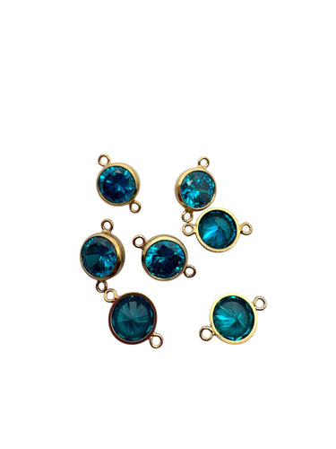 3mm, Gold filled , 3A, Cubic Zicronia Bezel Connector 
SKU#4030CM12