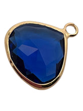 Royal blue triangle crystal charm, SKU#M2168-2