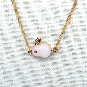 Rabbit Charm, Bunny Charm, Gold Plated, M4412