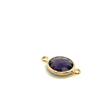 Purple triangle shape crystal charm,SKU#M2148purple