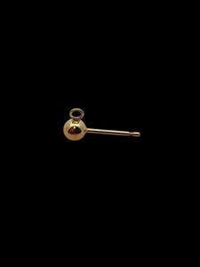 4.0mm ball earring with ring, 14KGF, SKU#4006240R
