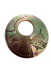 Carved round mother of pearl, SKU#M3450