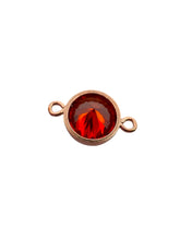 6mm, Rose Gold Filled, 3A, Cubic Zicronia Bezel Connector 
SKU#4805781M7