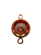 6mm, Rose Gold Filled, 3A, Cubic Zicronia Bezel Connector 
SKU#4805781M11