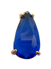 Blue tear drop crystal charm, SKU#M2152blue
