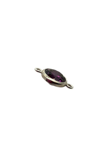 3mm, sterling silver , 3A, Cubic Zicronia Bezel Connector 
SKU#5030CM2
