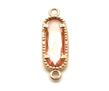 Pink oval shape Crystal charm