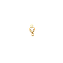 White 3A CZ Vertical Heart Bezel, SKU#4048VCM4