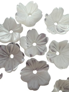 10mm white flower mother of pearl, SKU#M4604