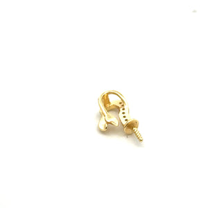 Gold plated mermaid tail nail with add on peg, SKU#M3733G