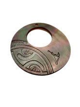 Round mother of pearl, carved, SKU#M2344