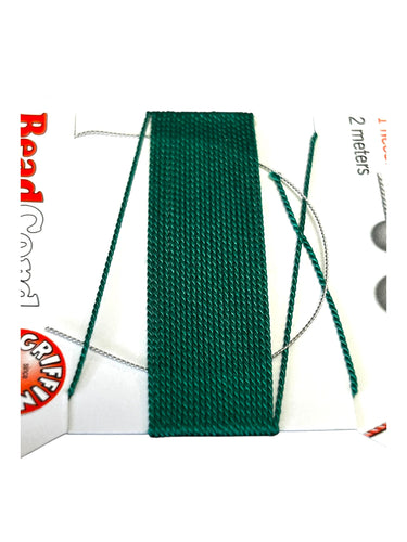 Green Bead Cord - Perlseide