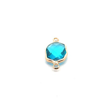 Light blue trapezoid  crystal charm, SKU#M2161lightblue