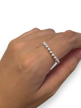 Sterling silver size 6 beaded stretchy ring, SKU#50530ER6