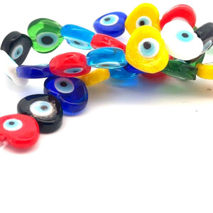 Heart evil eye bead, SKU#M3173