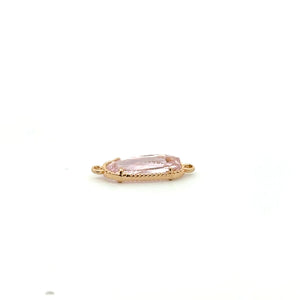 Pink oval shape crystal charm,M2167pink
