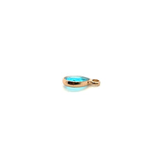 Blue tiny tear drop charm, SKU#M2140blue