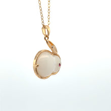 Rabbit Pendant, Bunny Pendant, Gold Plated, M4410