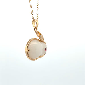Rabbit Pendant, Bunny Pendant, Gold Plated, M4410