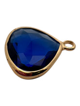 Royal blue triangle crystal charm, SKU#M2168-2