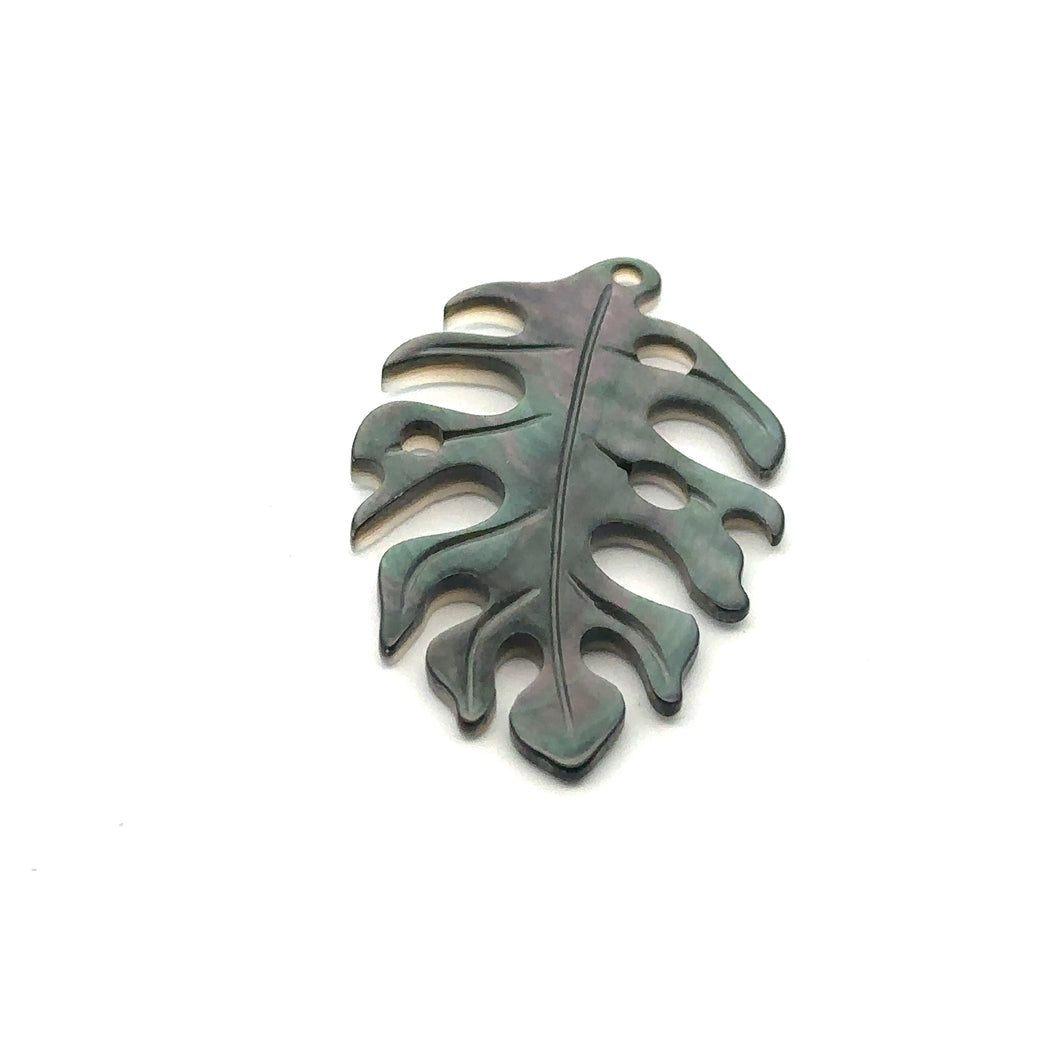 Black Tahitian Mother Of Pearl Leaf Sku#M01
