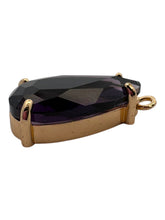 Dark purple tear drop crystal charm, SKU#M2152purple