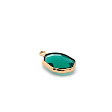 Emerald green trapezoid  crystal charm, SKU#M2161emeraldgreen