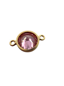 3mm, Gold filled , 3A, Cubic Zicronia Bezel Connector 
SKU#4030CM10