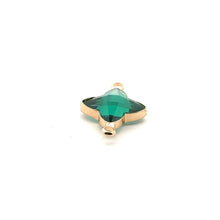 Gold star charm SKU#3103emeraldgreen