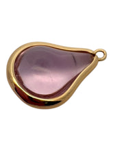 Pink round tear drop shape charm, SKU#M2164pink