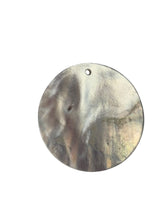Round mother of pearl, flower carved, SKU#M3449