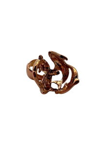 14KRG dolphin Bail, Rose Gold Pendant, SKU#TP-006R DEB