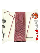 Dark Pink Bead Cord - Perlseide
