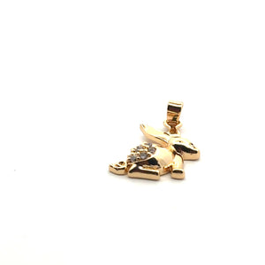Gold rabbit charm SKU#M3124