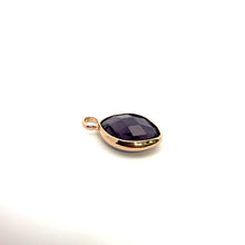 Dark purple tiny tear drop  shape crystal charm,SKU#M2156Dpurple