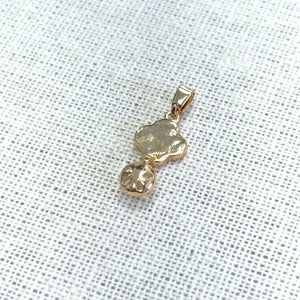 Clover With Pearl Cup Pendant, Pearl Gold Plated, M4415