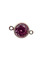 3mm, sterling silver , 3A, Cubic Zicronia Bezel Connector 
SKU#5030CM10